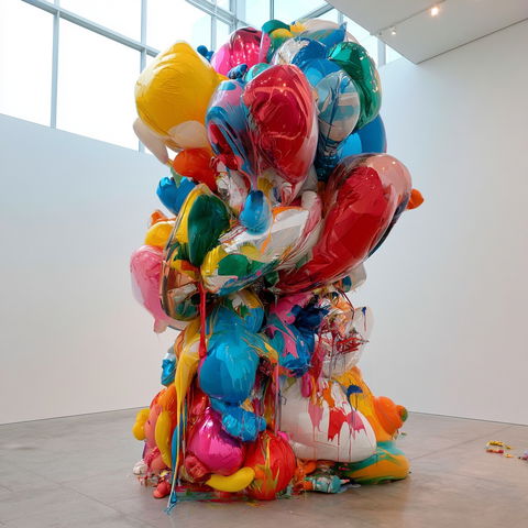 Jeff Koons style (Sculptors), Midjourney V8.2
