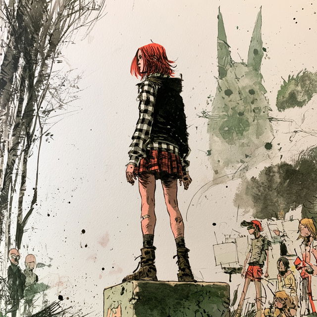Jeff Lemire style, Midjourney V8.2, render 3 of 4