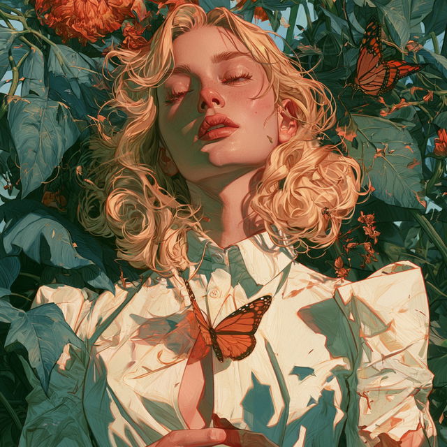 Jen Bartel style, Midjourney V8.2, render 1 of 4