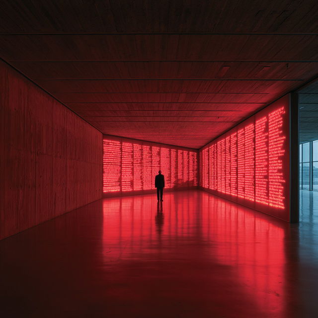 Jenny Holzer style, Midjourney V8.2, render 3 of 4