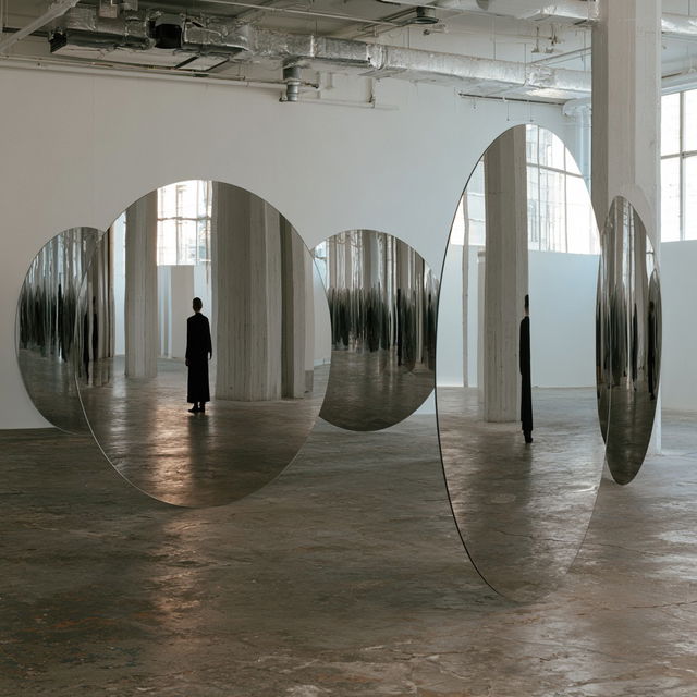 Jeppe Hein style, Midjourney V8.2, render 4 of 4