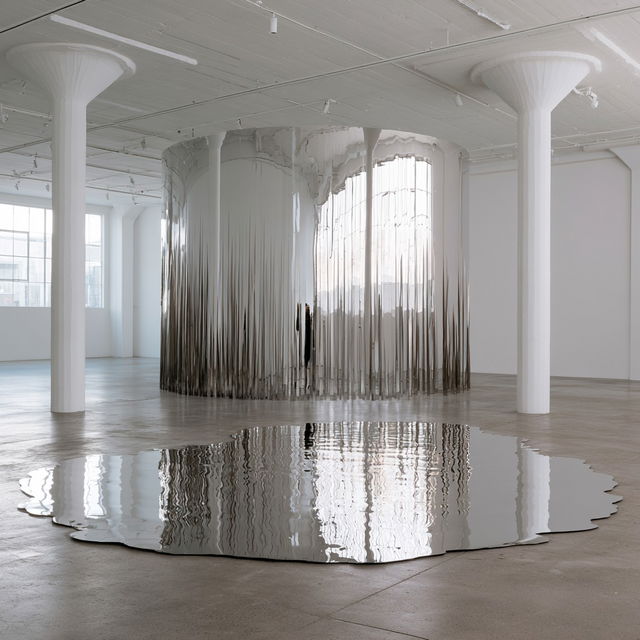Jeppe Hein style, Midjourney V8.2, render 3 of 4