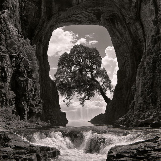 Jerry N. Uelsmann style, Midjourney V8.2, render 4 of 4