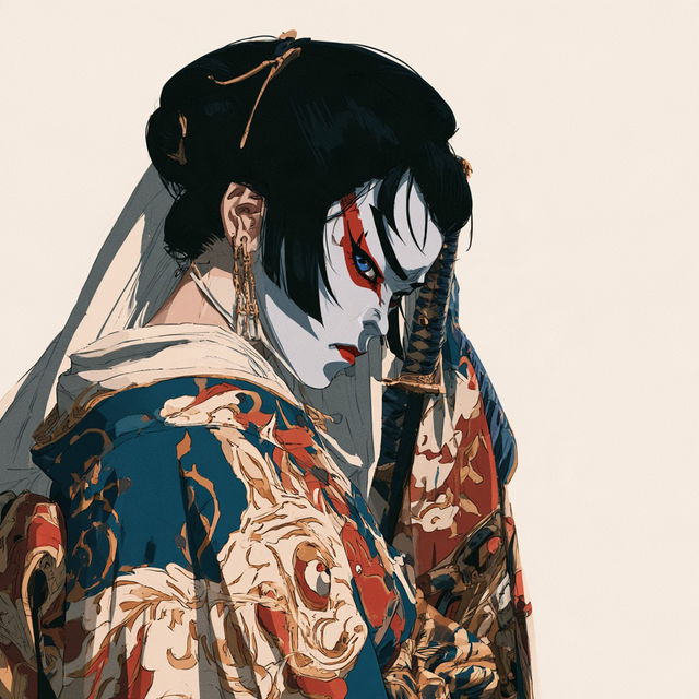 Jidaimono anime style style, Midjourney V8.2, render 3 of 4