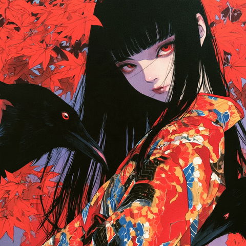 Jigoku Shoujo style (Titles), Midjourney V8.2