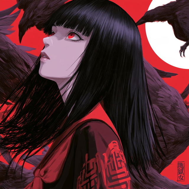 Jigoku Shoujo style, Midjourney V8.2, render 4 of 4
