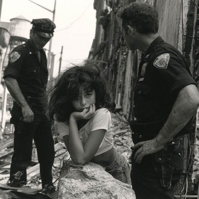 Jill Freedman style, Midjourney V8.2, render 1 of 4