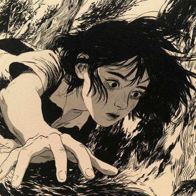 Jillian Tamaki style, Midjourney V8.2, render 3 of 4