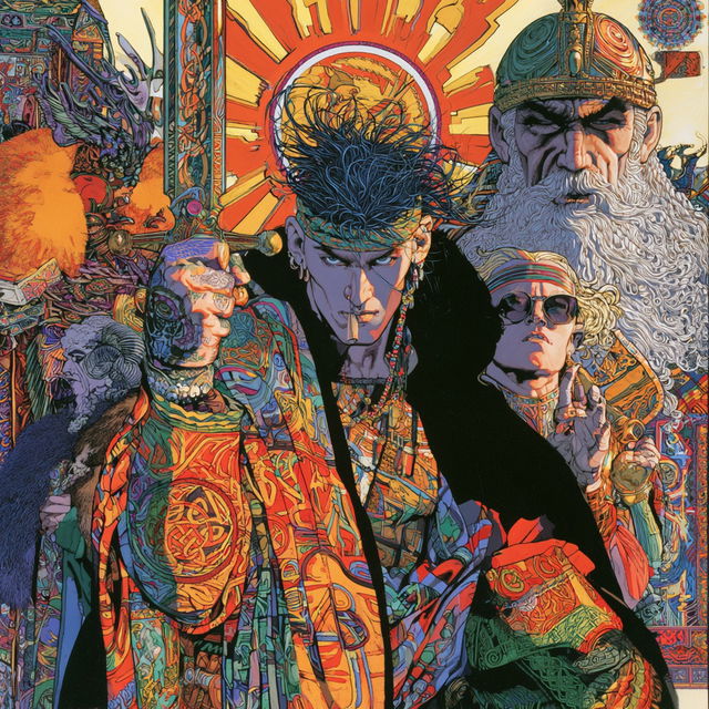 Jim Fitzpatrick style, Midjourney V8.2, render 1 of 4