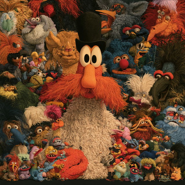 Jim Henson style, Midjourney V8.2, render 2 of 4