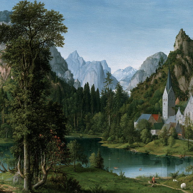 Joachim Patinir style, Midjourney V8.2, render 2 of 4