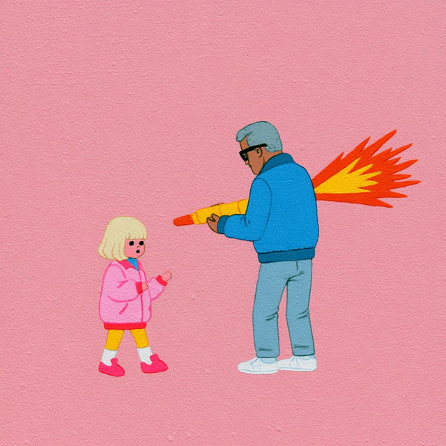 Joan Cornella style, Midjourney V8.2, render 1 of 4