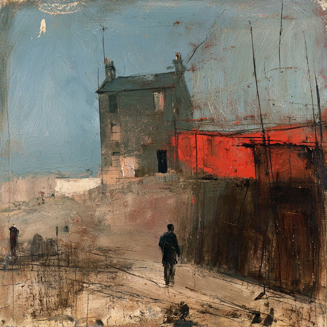 Joan Eardley style, Midjourney V8.2, render 2 of 4