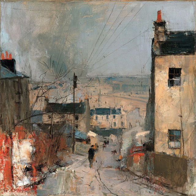 Joan Eardley style, Midjourney V8.2, render 1 of 4