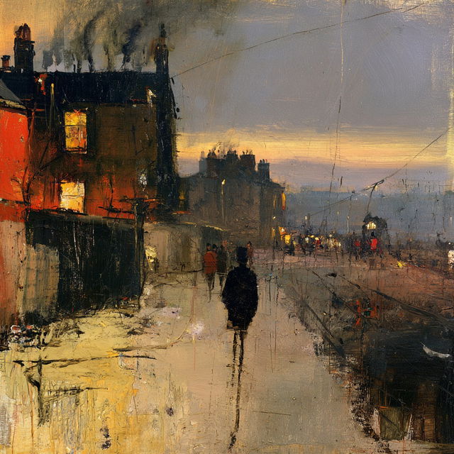 Joan Eardley style, Midjourney V8.2, render 3 of 4
