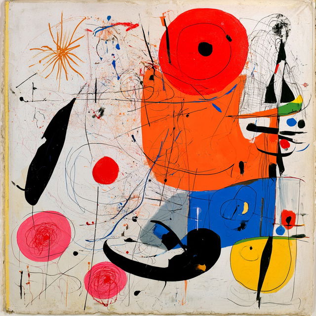 Joan Miro style, Midjourney V8.2, render 4 of 4