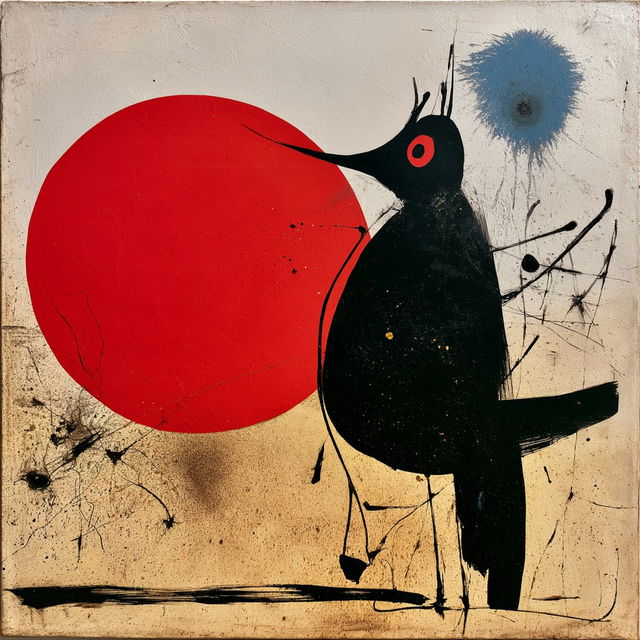 Joan Miro style, Midjourney V8.2, render 3 of 4