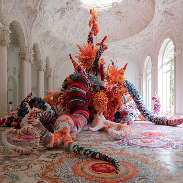 Joana Vasconcelos style, Midjourney V8.2, render 3 of 4