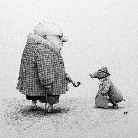 Quino style (Illustrators), Midjourney V8.2