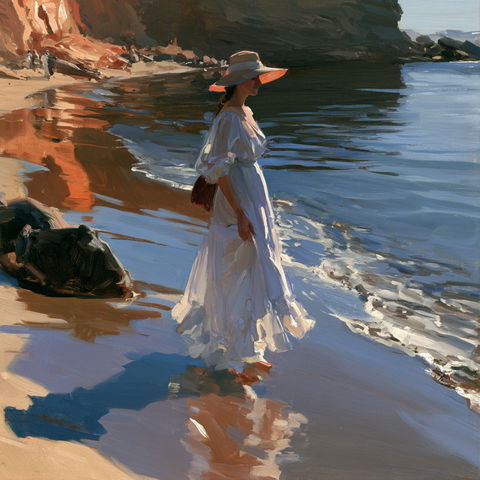 Joaquin Sorolla style (Painters), Midjourney V8.2