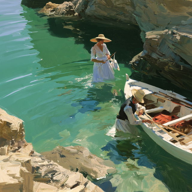 Joaquin Sorolla style, Midjourney V8.2, render 3 of 4