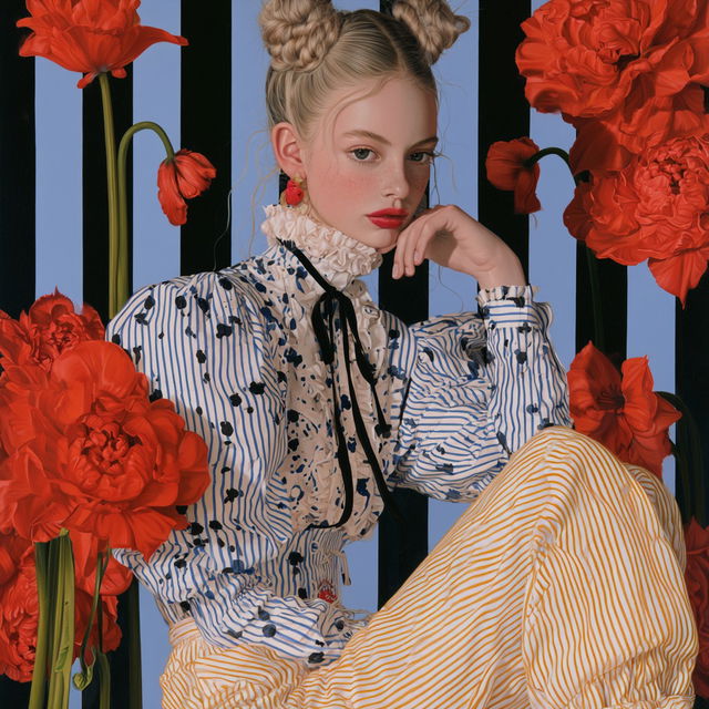 Jocelyn Hobbie style, Midjourney V8.2, render 4 of 4