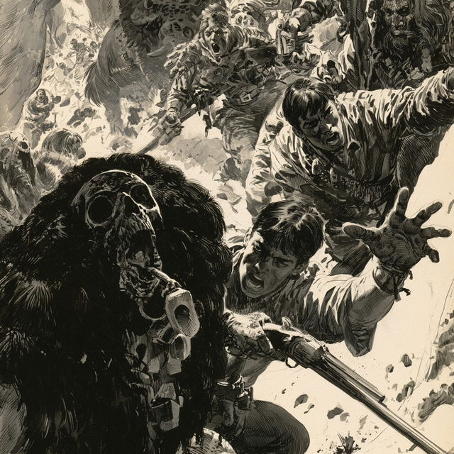 Joe Kubert style, Midjourney V8.2, render 2 of 4