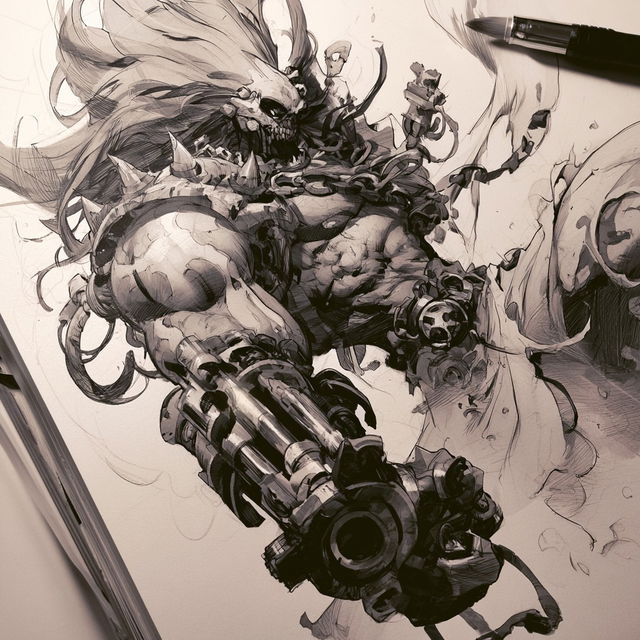 Joe Madureira style, Midjourney V8.2, render 3 of 4