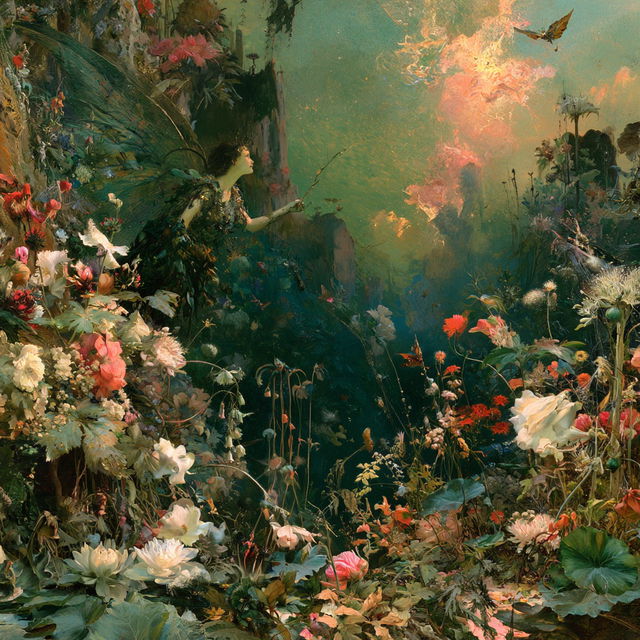 John Anster Fitzgerald style, Midjourney V8.2, render 2 of 4