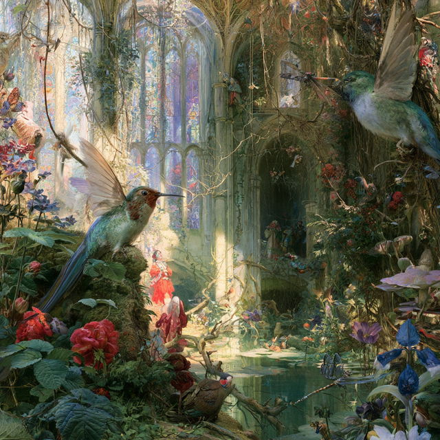 John Anster Fitzgerald style, Midjourney V8.2, render 4 of 4