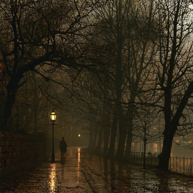 John Atkinson Grimshaw style, Midjourney V8.2, render 4 of 4