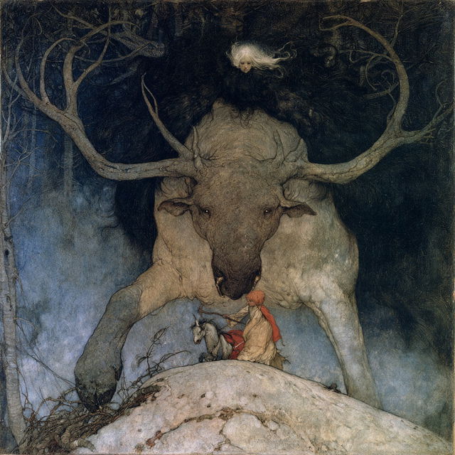 John Bauer style, Midjourney V8.2, render 2 of 4