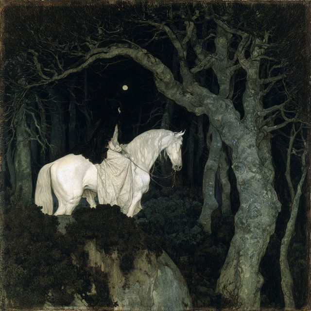 John Bauer style, Midjourney V8.2, render 1 of 4