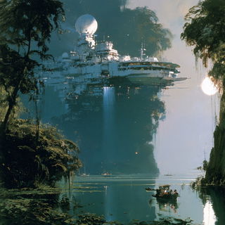 John Berkey style, Midjourney V8.2, render 4 of 4