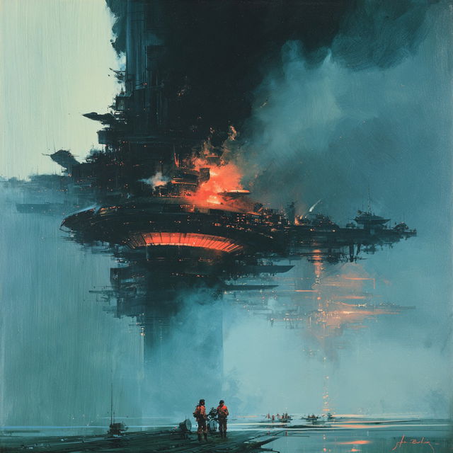 John Berkey style, Midjourney V8.2, render 3 of 4