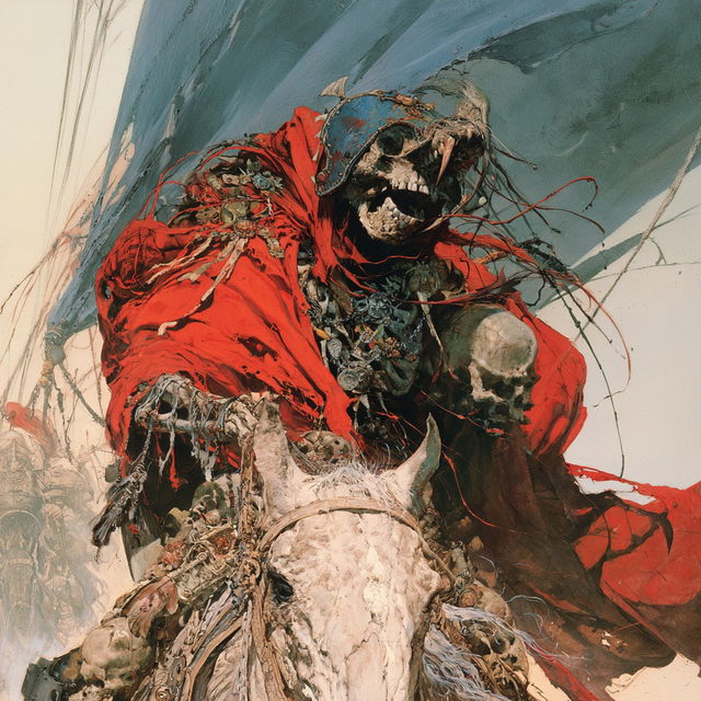 John Blanche style, Midjourney V8.2, render 1 of 4