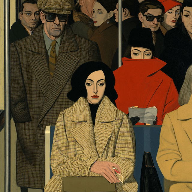 John Brack style, Midjourney V8.2, render 2 of 4