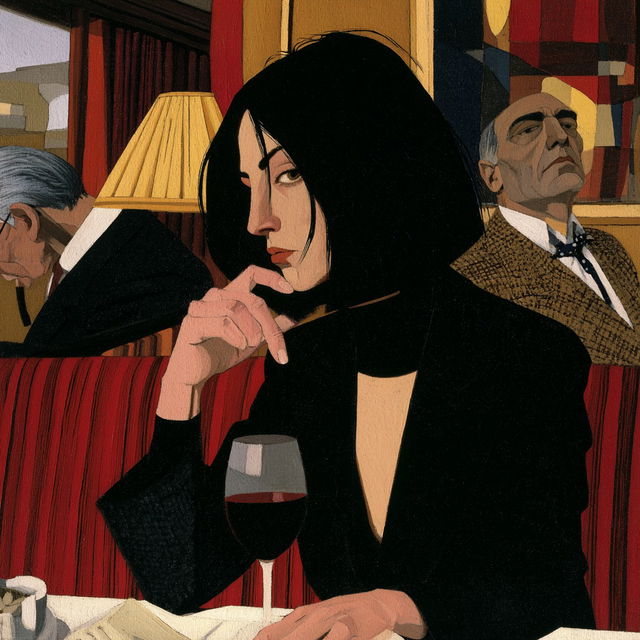 John Brack style, Midjourney V8.2, render 3 of 4
