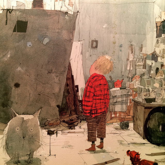 John Burningham style, Midjourney V8.2, render 2 of 4