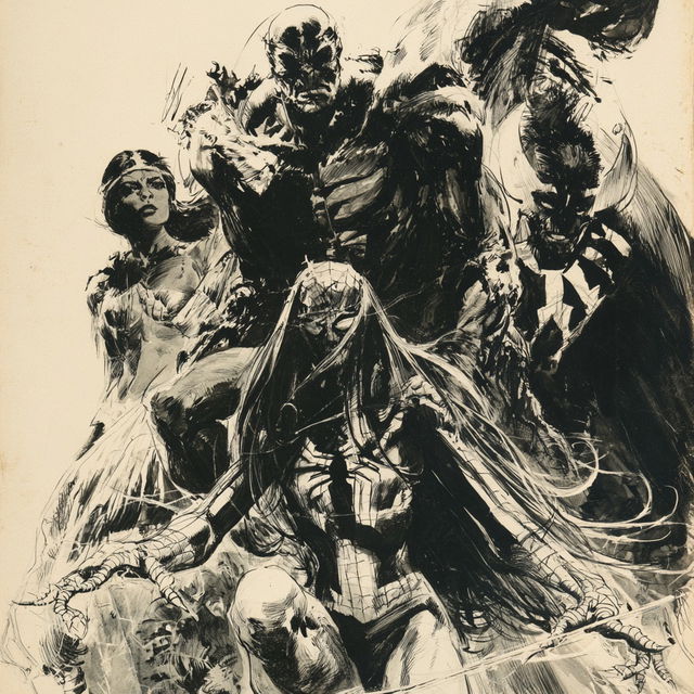John Buscema style, Midjourney V8.2, render 3 of 4