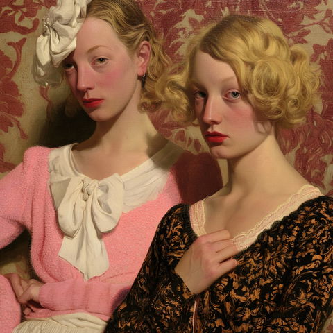 John Currin style (Painters), Midjourney V8.2