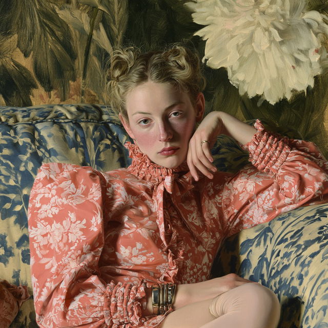 John Currin style, Midjourney V8.2, render 3 of 4