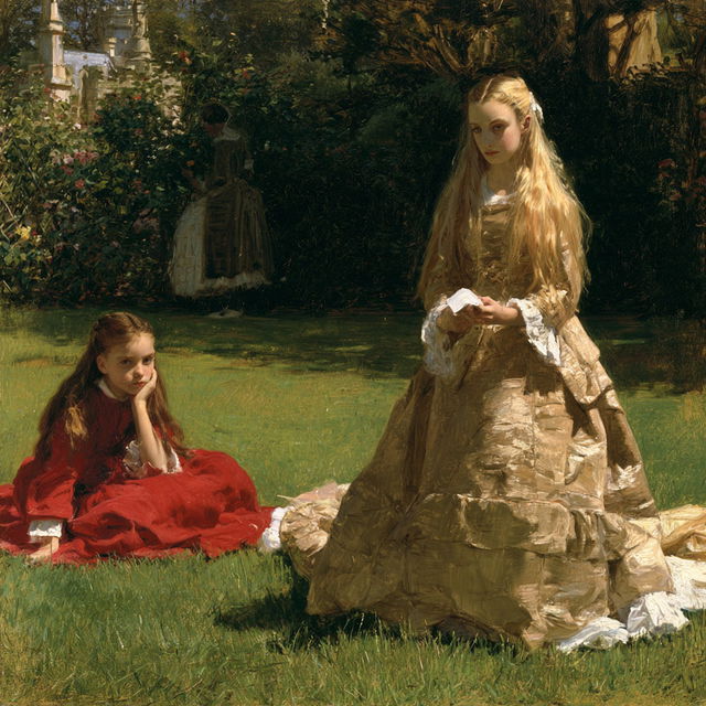 John Everett Millais style, Midjourney V8.2, render 3 of 4
