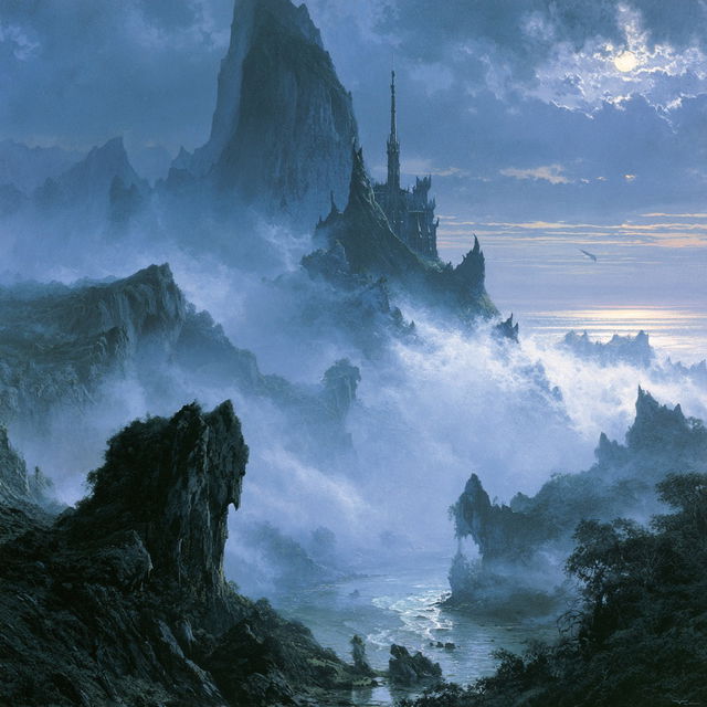 John Howe style, Midjourney V8.2, render 3 of 4