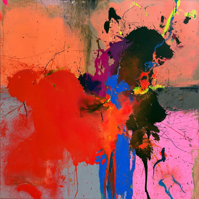 John Hoyland style, Midjourney V8.2, render 2 of 4