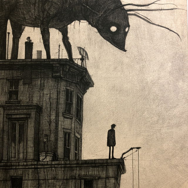 John Kenn Mortensen style, Midjourney V8.2, render 3 of 4