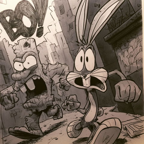 John Kricfalusi style (Illustrators), Midjourney V8.2