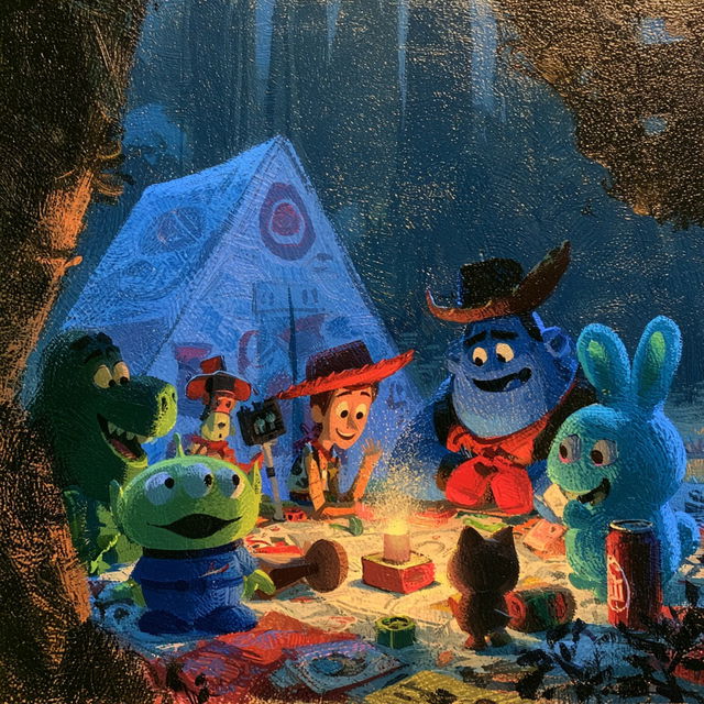 John Lasseter style, Midjourney V8.2, render 1 of 4