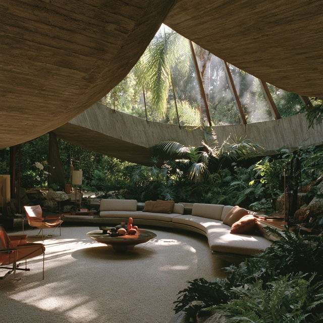 John Lautner style, Midjourney V8.2, render 3 of 4