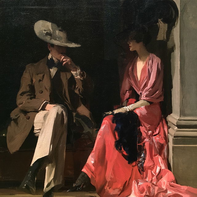 John Lavery style, Midjourney V8.2, render 4 of 4